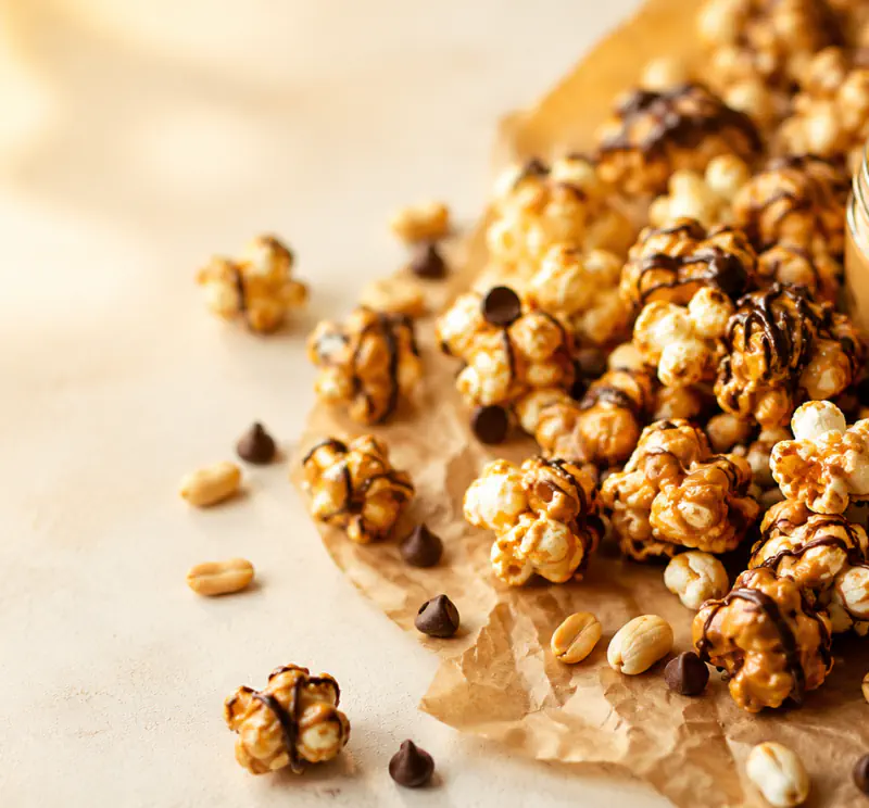 Erdnussbutter-Schoko-Popcorn