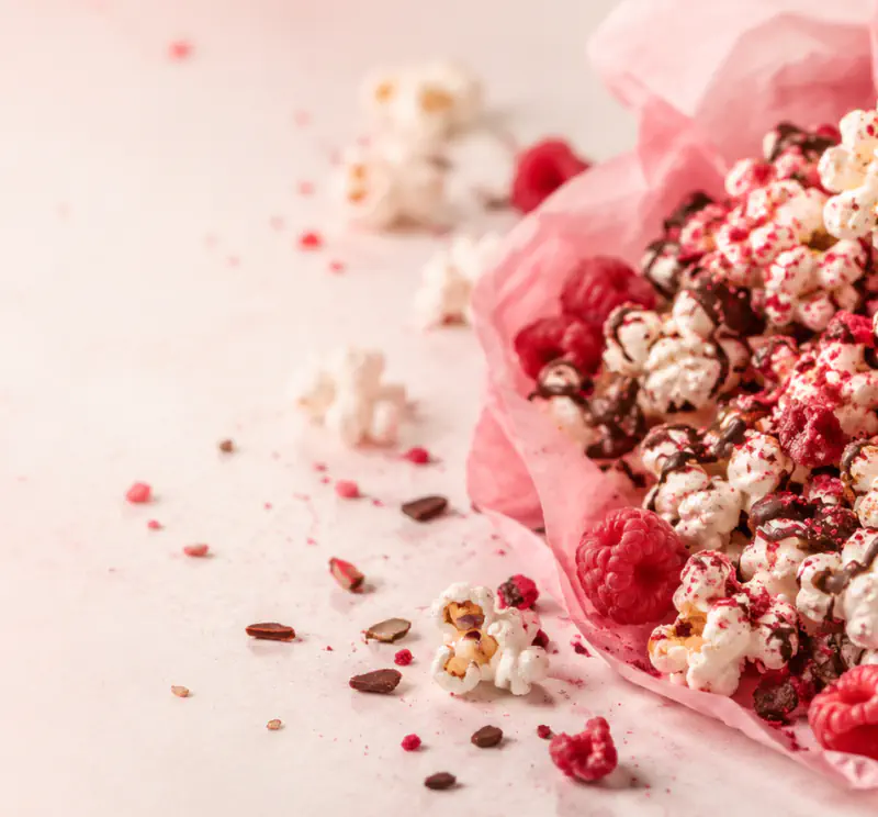Schoko-Himbeer-Popcorn
