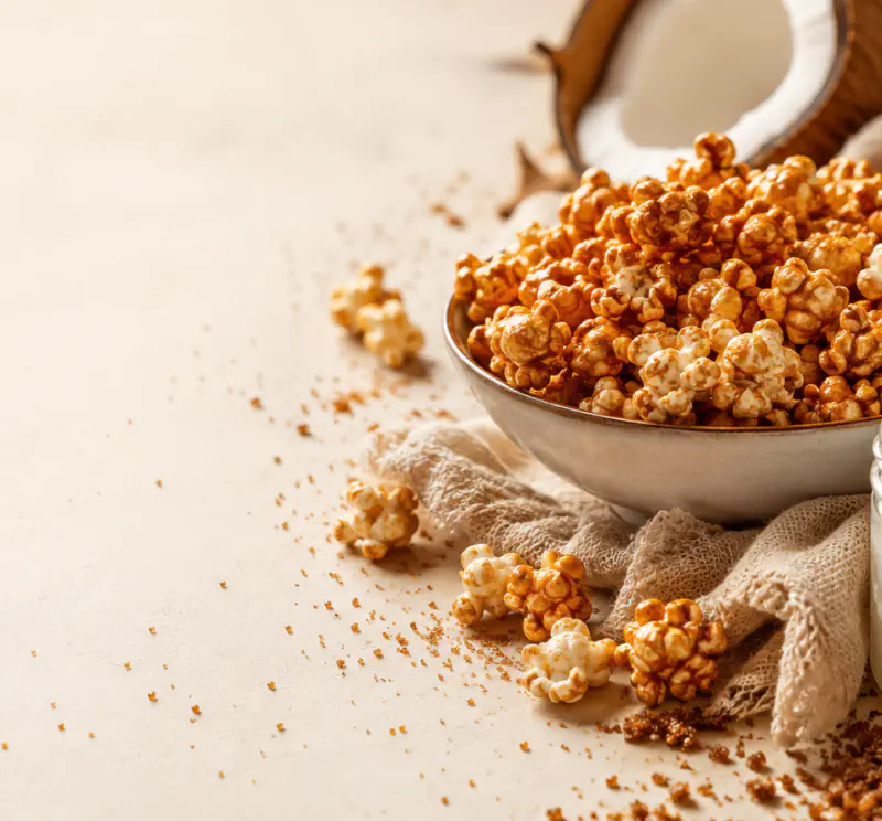 Veganes Karamell-Popcorn