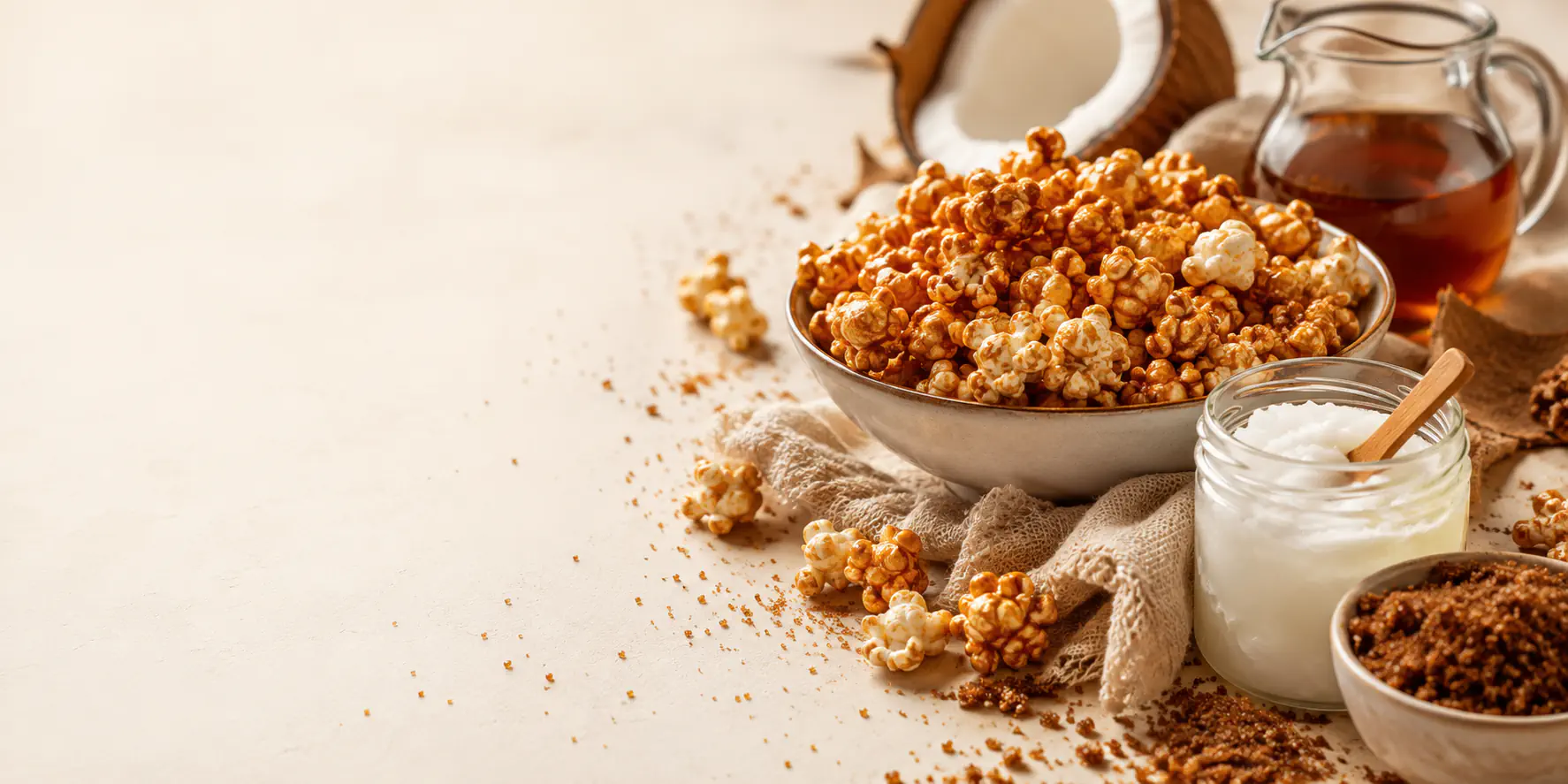 Veganes Karamell-Popcorn