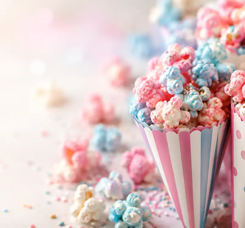 Zuckerwatte-Popcorn