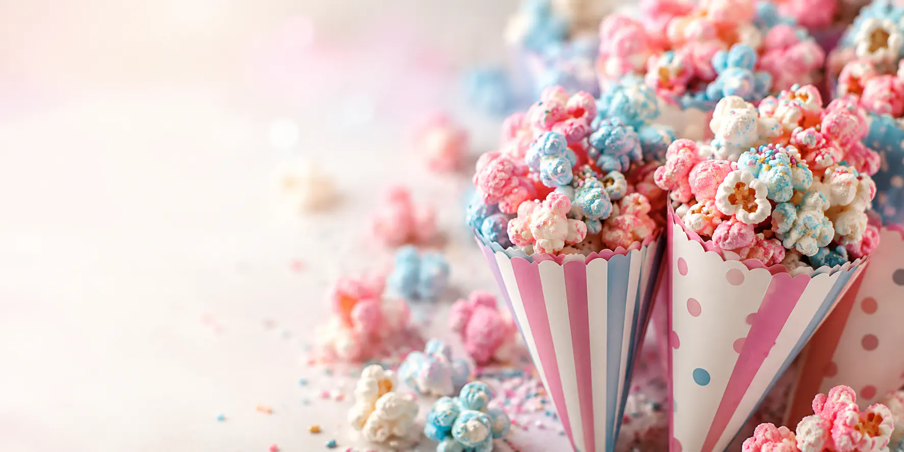 Zuckerwatte-Popcorn